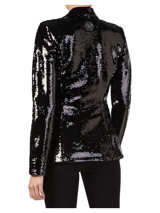 PHILIPP PLEIN PHILIPP PLEIN Marynarka 30887 Czarny Loose Fit