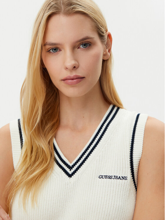 Guess Jeans Guess Jeans Pulover W5GR02 Z3HM1 Écru Regular Fit