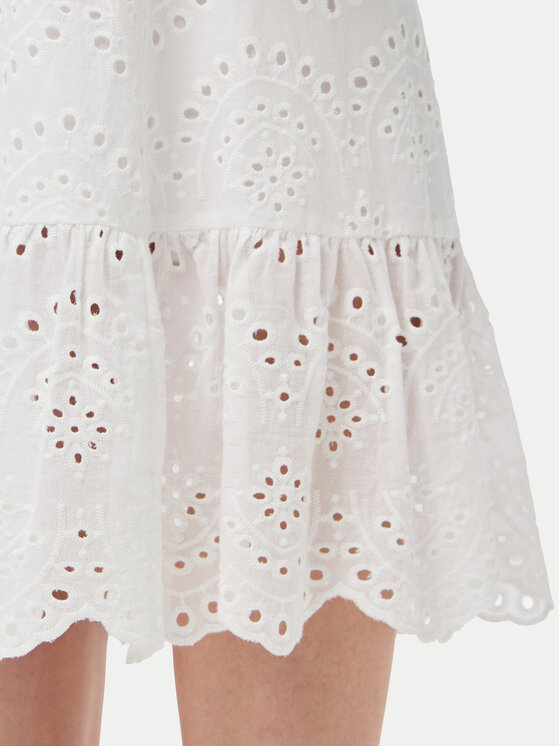 Pieces Pieces Rochie de vară Vilde 17156565 Alb Regular Fit
