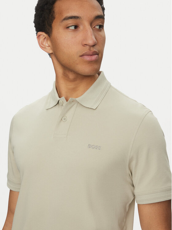 BOSS BOSS Polo Pe_Interlock 50520109 Beżowy Regular Fit