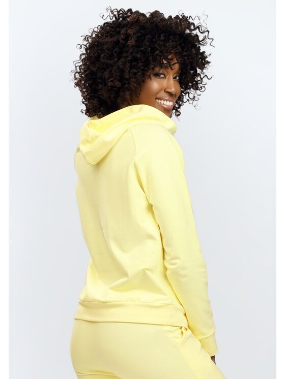 DKaren Sport DKaren Sport Bluza Seattle Żółty Slim Fit