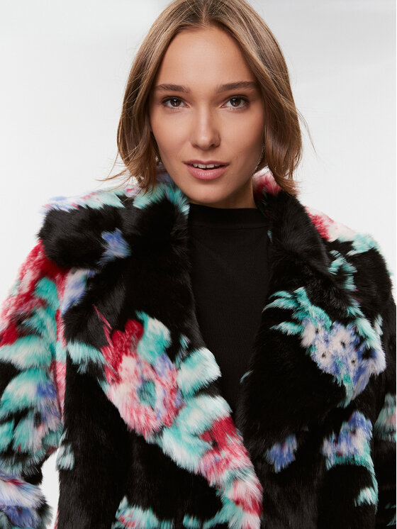 Guess Guess Кожено палто Magda W2BL71 WF1K0 Черен Regular Fit