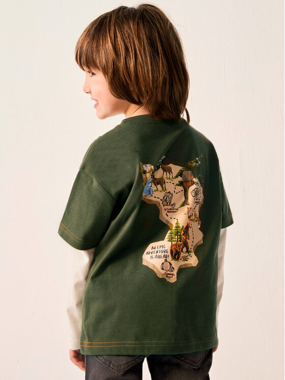 Mayoral Mayoral Μπλουζάκι 4.022 Πράσινο Regular Fit