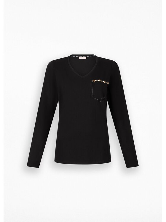 Liu Jo Liu Jo Longsleeve TF5170JS00322222 Nero Regular Fit