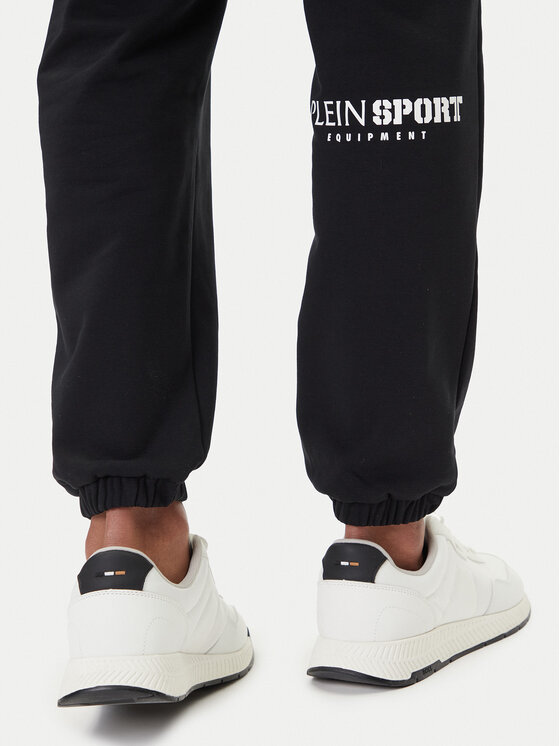 Plein Sport Plein Sport Teplákové kalhoty SAEC MJT2474 STE001N Černá Loose Fit