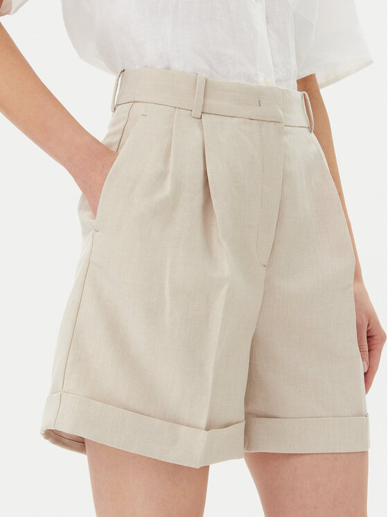 Tommy Hilfiger Tommy Hilfiger Шорти от плат WW0WW44767 Бежов Regular Fit
