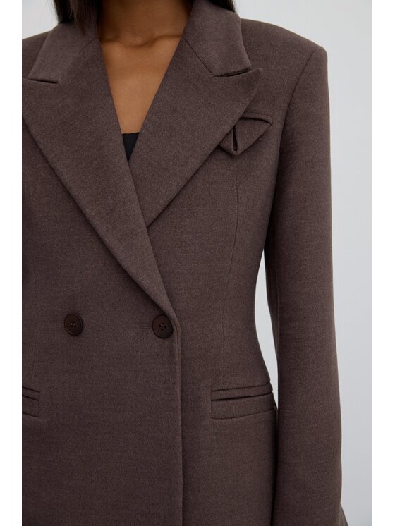 Estro Estro Cappotto ER00118054 Marrone Loose Fit