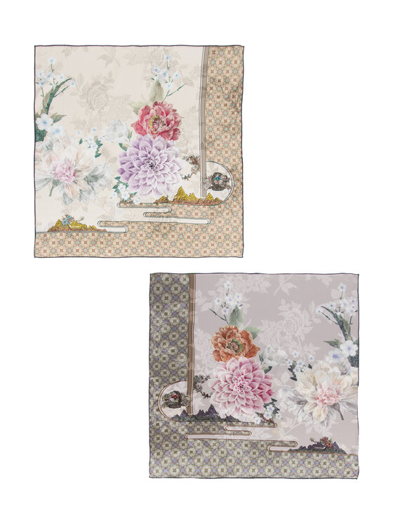 ALLORA BE UNIQUE ALLORA BE UNIQUE Foulard dwustronna żakardowa z jedwabiu Rosa