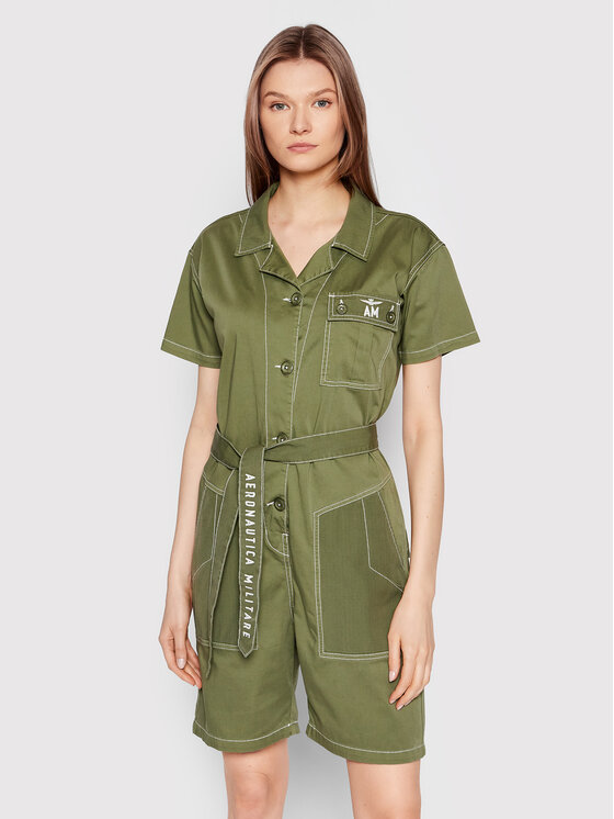 Aeronautica Militare Salopetă 221TU109DCT2985 Verde Regular Fit