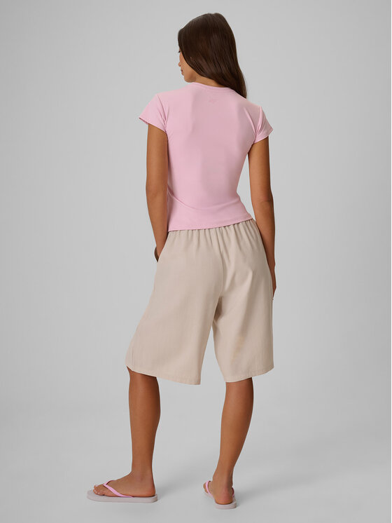 4F 4F Szorty materiałowe OCEANS KEEPERS Kremowy Loose Fit