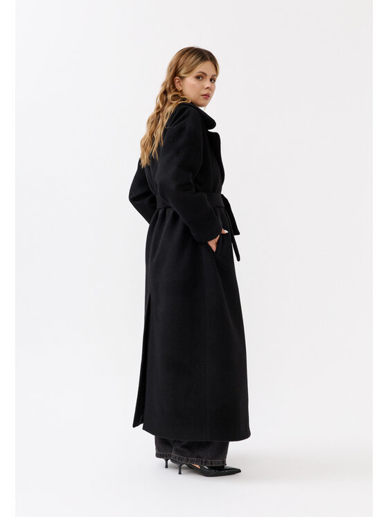 Mirons Mirons Płaszcz wełniany 08 Czarny Oversize