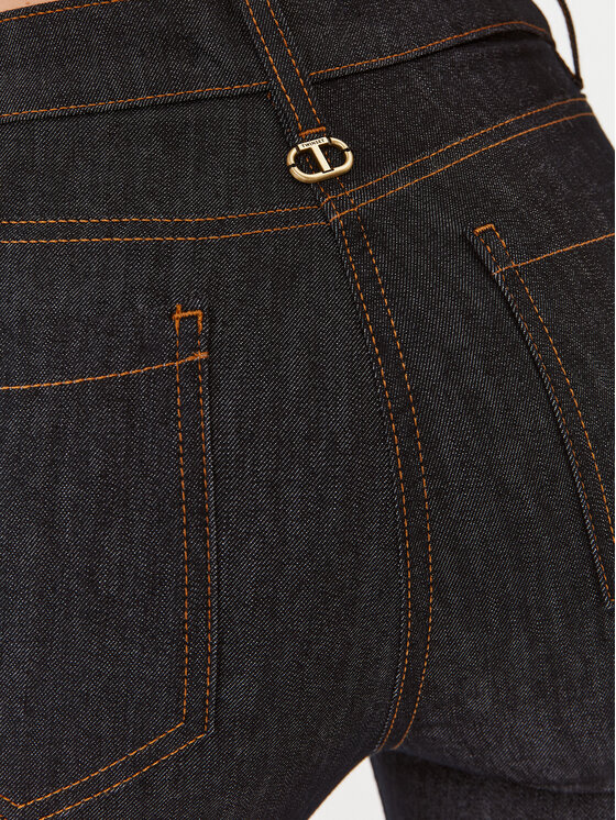 TWINSET TWINSET Jeansy 232TP2391 Tmavomodrá Regular Fit