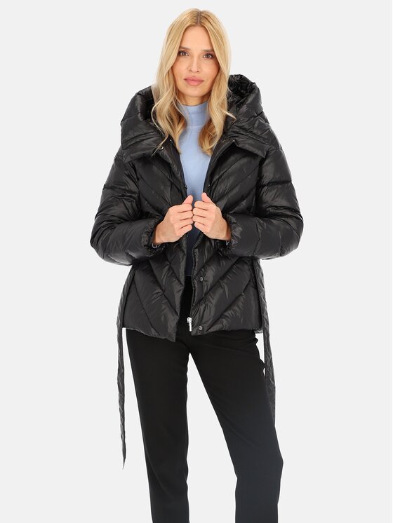 Perso Perso Kurtka damska BLH241007FX Czarny Regular Fit