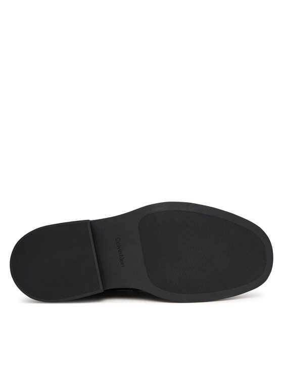 Calvin Klein Calvin Klein Nizki čevlji Sq Rubber Band Loafer Wax Lth HM0HM02273 Črna