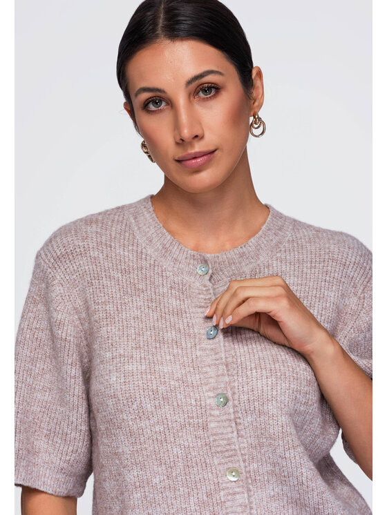 Ombre Ombre Bluzka OW-TS-E0091 Różowy Relaxed Fit