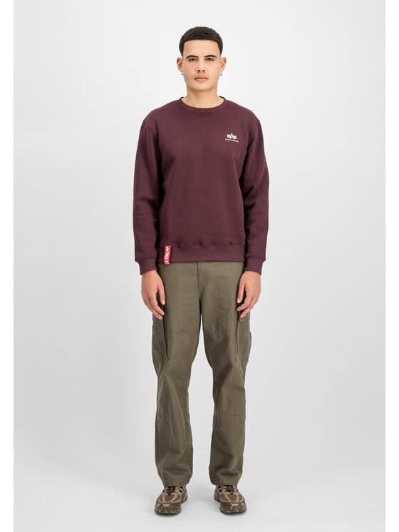 Alpha Industries Alpha Industries Bluza Basic Small Logo Sweatshirt Czerwony Regular Fit