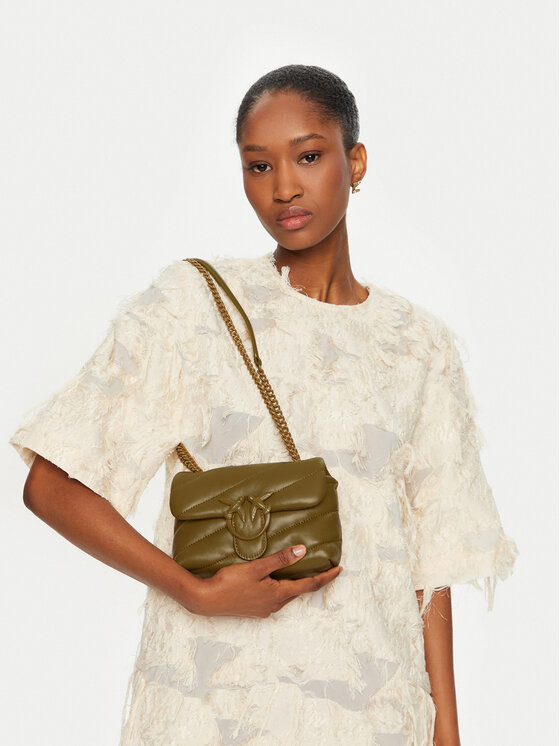 PINKO Pinko Дамска чанта Love Puff Baby Cl AI 24-25 PLTT 100040 A1JO Кафяв