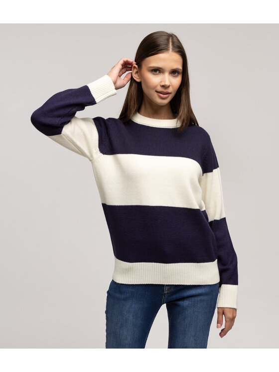 Lee Cooper Lee Cooper Sweter ELISA 8515 Granatowy Regular Fit