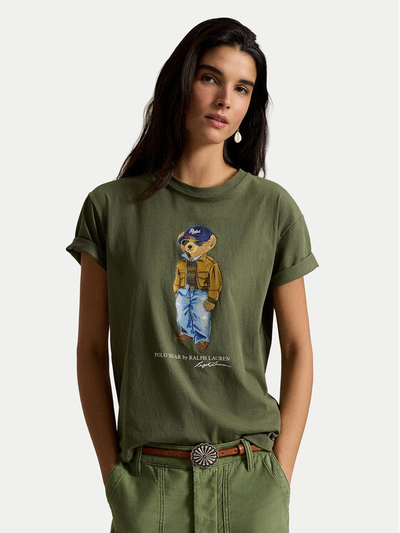 Polo Ralph Lauren Polo Ralph Lauren Tričko 211B17806001 Tmavo zelená Regular Fit