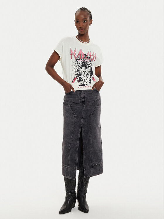 JJXX JJXX Marškinėliai Wilma 12274694 Écru Boxy Fit