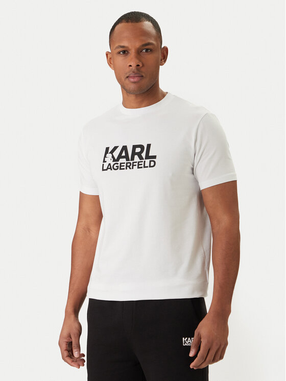 KARL LAGERFELD Tricou 755780 500235 Alb Regular Fit