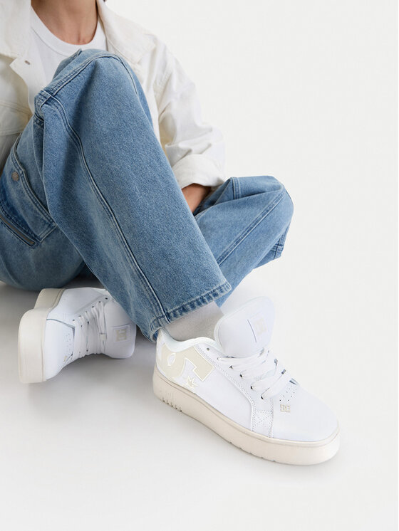 DC Shoes DC Shoes Snīkeri EO-COURT GRAFFIK PLATFORM DC02422102 Balts