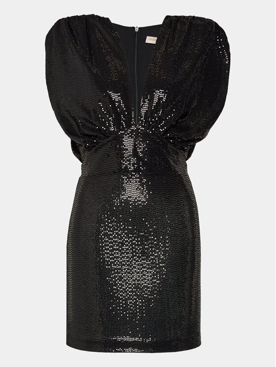 Rinascimento Rinascimento Коктейльна сукня CFC0116365003 Чорний Regular Fit