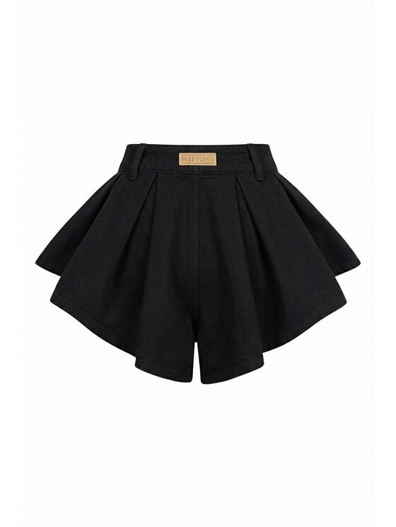 MissDenim MissDenim Szorty jeansowe Skorts Czarny Regular Fit