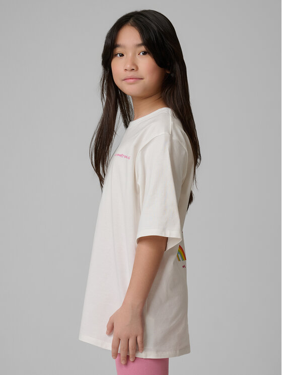 4F 4F T-Shirt ESSENTIAL 3 Biały Loose Fit