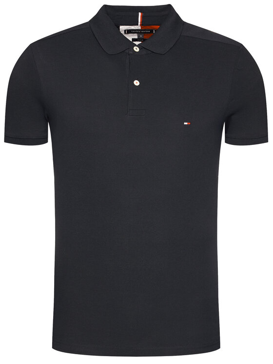 Tommy Hilfiger Polo Color Block MW0MW14434 Granatowy Slim Fit Modivo.pl