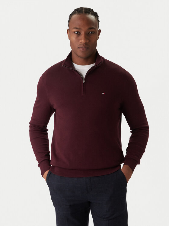 Tommy Hilfiger Tommy Hilfiger Džemper Essential MW0MW37331 Tamnocrvena Regular Fit