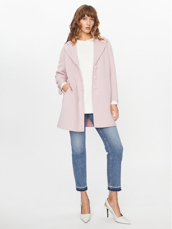 Marella Marella Gyapjú kabát Betel 2330161138200 Rózsaszín Regular Fit