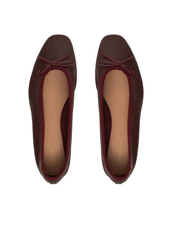 Tommy Hilfiger Tommy Hilfiger Balerini Soft Leather FW0FW08355 Vișiniu