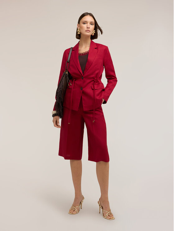 Motivi Motivi Pantaloncini di tessuto P00WQ004581N0Z6 Bordeaux Flare Fit