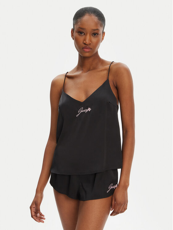 Juicy Couture Juicy Couture Pyžamový top JCLCT125511 Černá Regular Fit