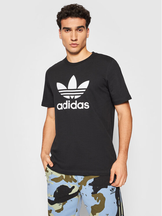 adidas adidas T-krekls adicolor Classics Trefoil H06642 Melns Regular Fit