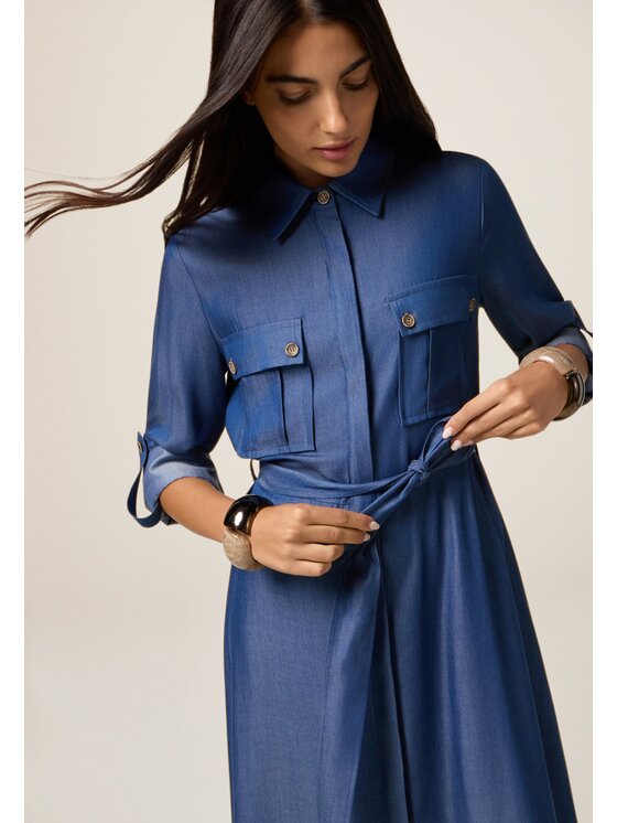 Oltre Oltre Abito da sera 7708R005103N034 Blu A-Line Fit