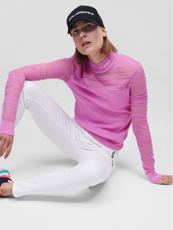 KARL LAGERFELD KARL LAGERFELD Дънки Logo 225W1104 Бял Skinny Fit