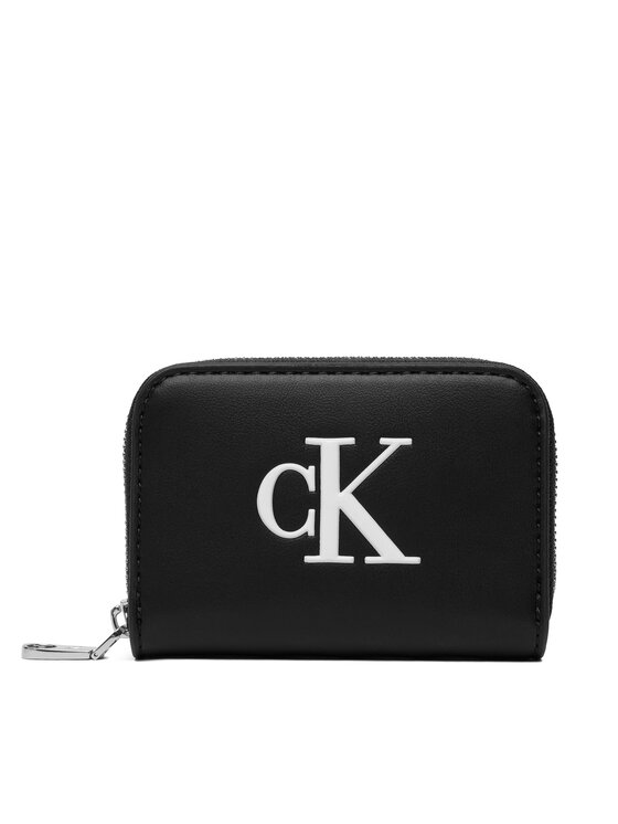 Calvin Klein Calvin Klein Denarnica Bold Ck Medium Zip Around LV04F1154G Črna