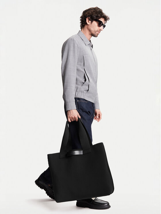 Calvin Klein Torba Ck Ease E/W Tote Knit K50K512892 Czarny