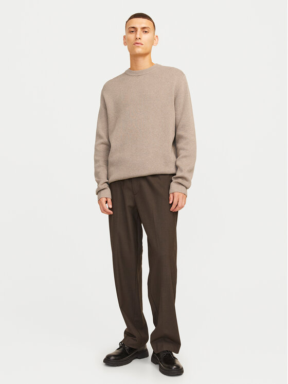 Jack & Jones Jack & Jones Sweter Milano 12259666 Szary Relaxed Fit