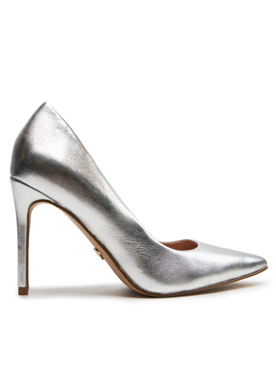Pantofi cu toc subțire Tamaris 1-22470-42 Argintiu
