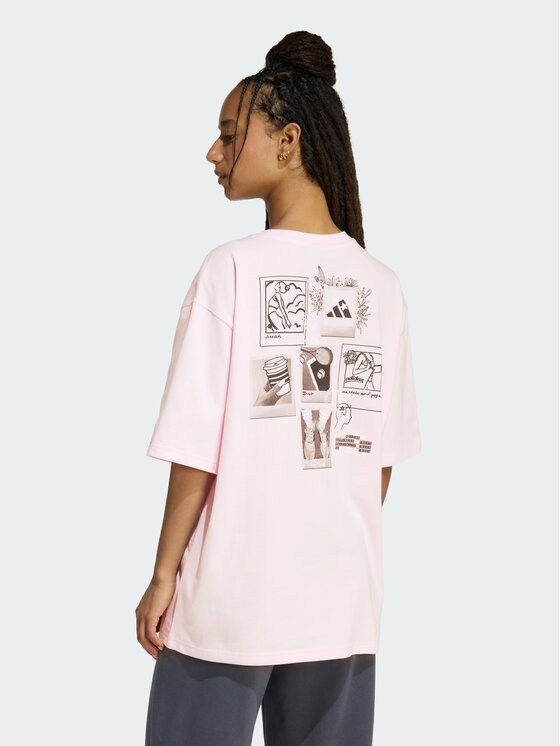 adidas adidas T-Shirt 158838 Różowy Oversize