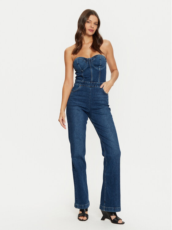 Guess Guess Kezeslábas W4PD1E D5JT1 Sötétkék Regular Fit