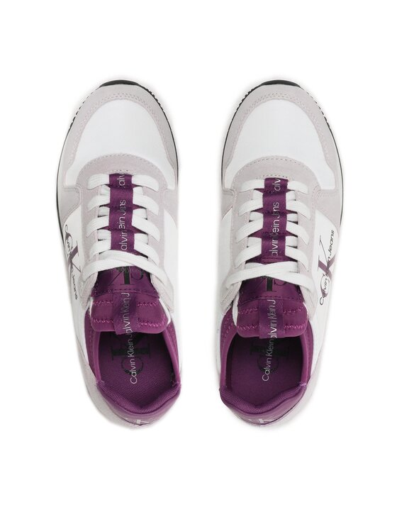 Calvin Klein Jeans Calvin Klein Jeans Sneakers Runner Sock Laceup Ny-Lth W YW0YW00840 Bianco