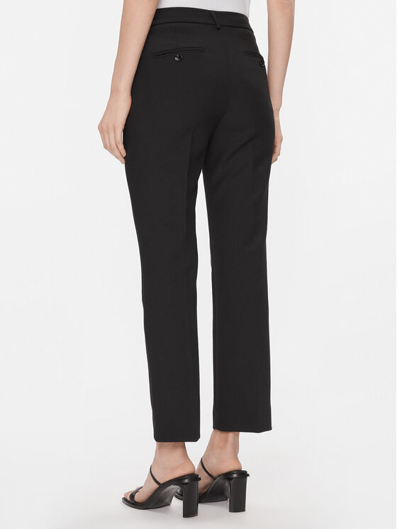 Weekend Max Mara Weekend Max Mara Kalhoty z materiálu Rana 2415131021 Černá Slim Fit