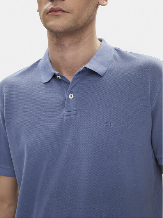Lee Lee Polo 112349954 Niebieski Regular Fit