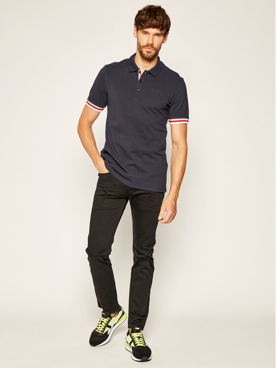 Guess Polo Clancy M0YP51 K9WF1 Blu scuro Slim Fit • Modivo.it