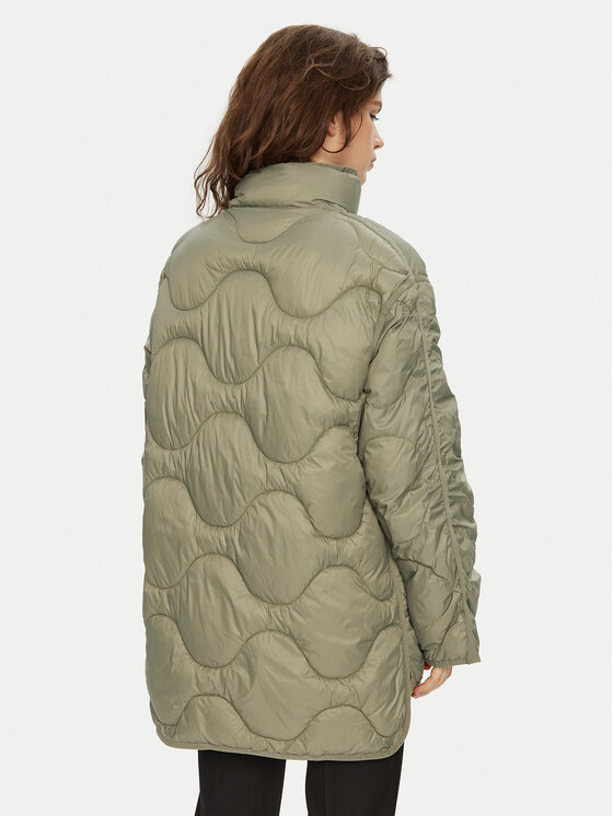 Deha Deha Átmeneti kabát D12578 Zöld Relaxed Fit