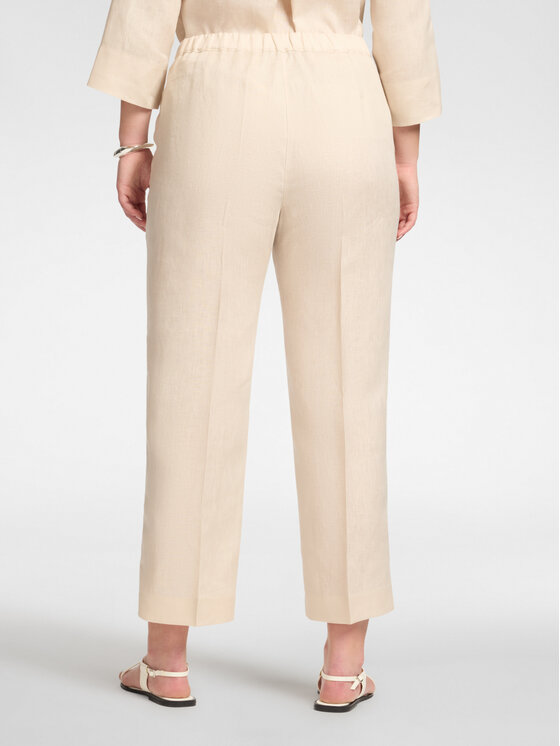 Elena Mirò Elena Mirò Spodnie materiałowe P007P000494N002 Kremowy Regular Fit